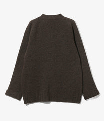 Damaged V Neck Cardigan-ShetlandWool