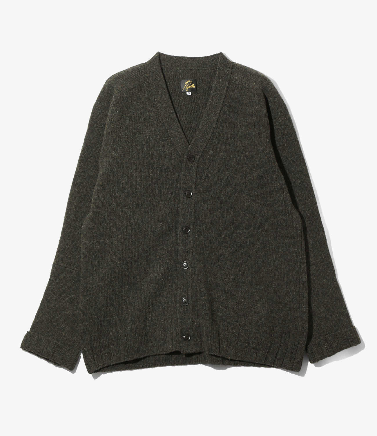 Damaged V Neck Cardigan-ShetlandWool