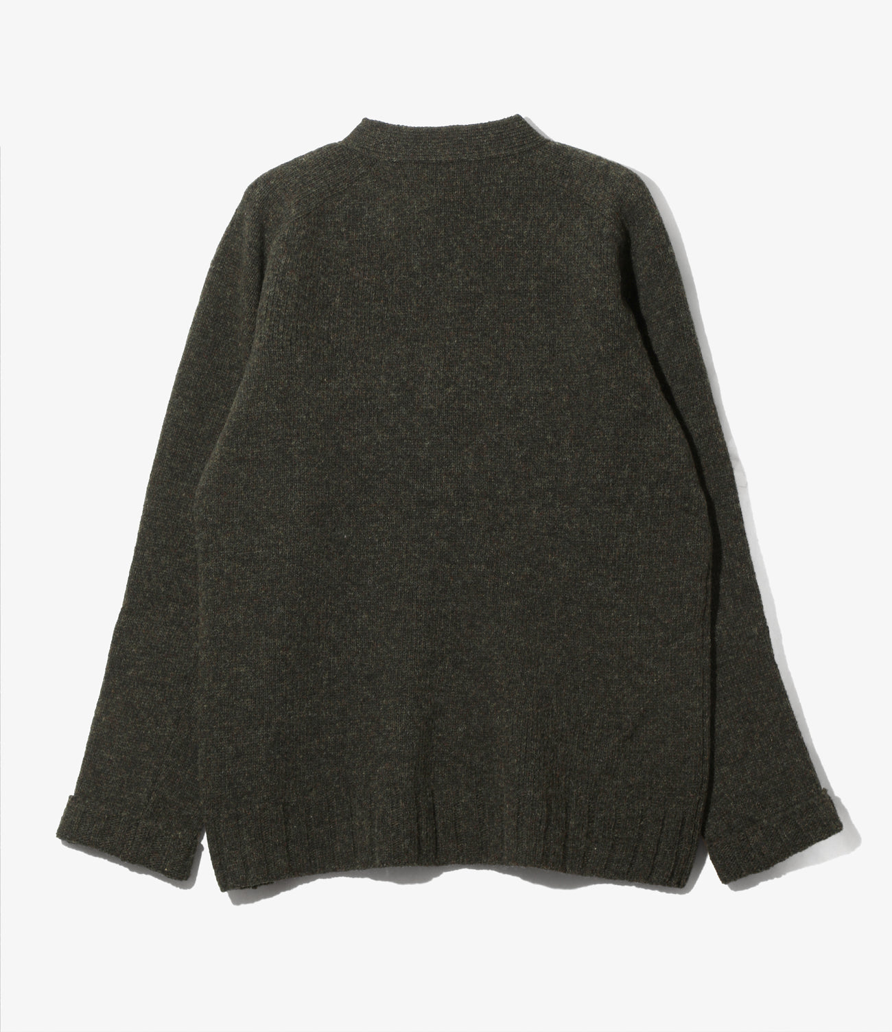 Damaged V Neck Cardigan-ShetlandWool