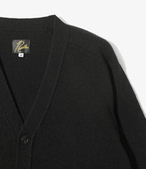 Damaged V Neck Cardigan-ShetlandWool
