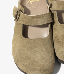 Clog Sandal - Mary Jane / Suede