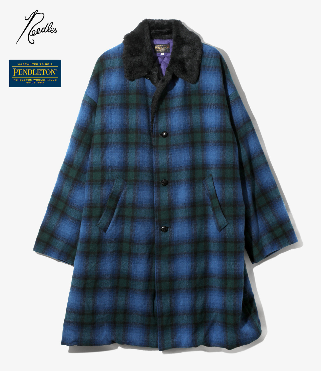 〈NEEDLES〉x〈PENDLETON〉Shawl Collar Coat - Wool Plaid Melton