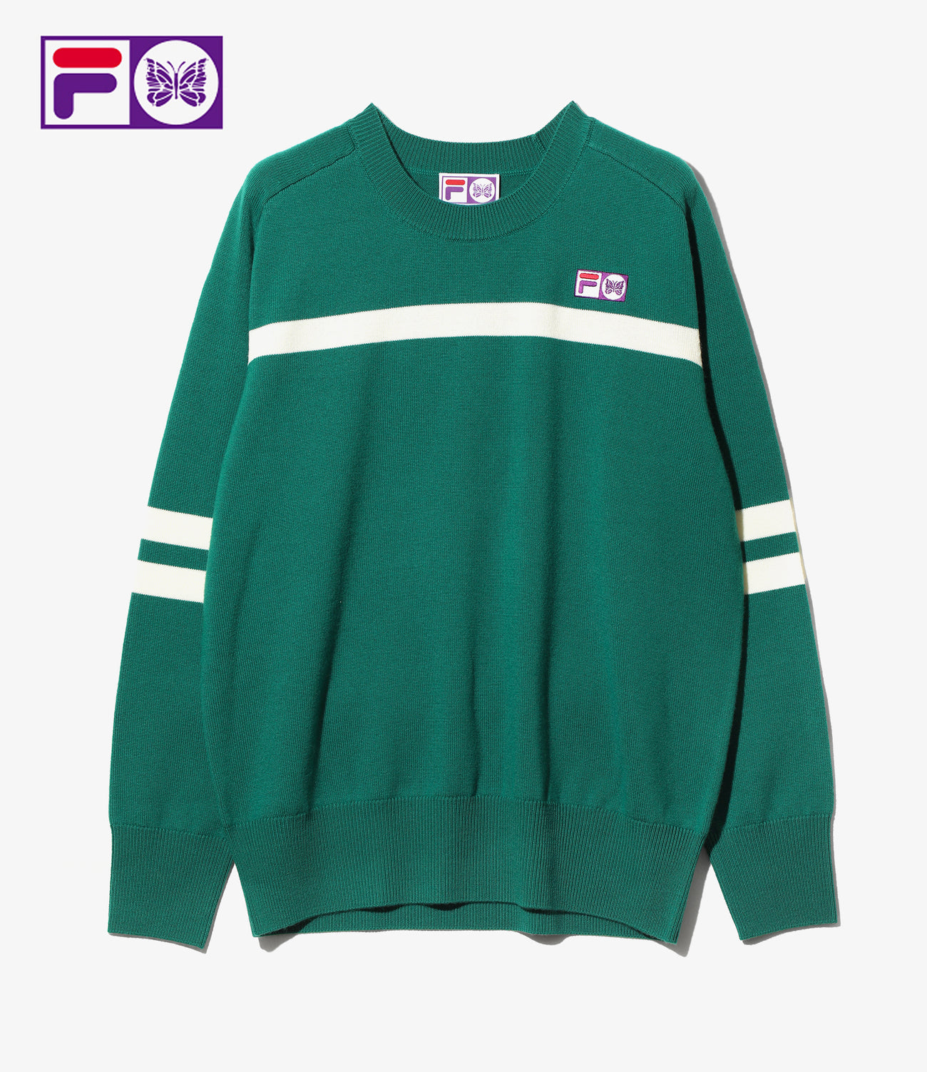 〈NEEDLES〉x〈FILA〉Heritage Sweater