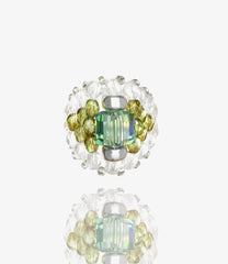 〈NEEDLES〉x〈TIE A KNOT〉Square Crystal Beads Ring