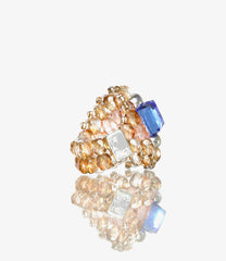 〈NEEDLES〉x〈TIE A KNOT〉Square Crystal Beads Ring