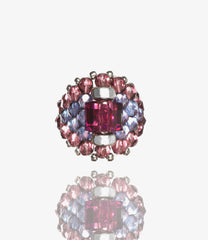 〈NEEDLES〉x〈TIE A KNOT〉Square Crystal Beads Ring