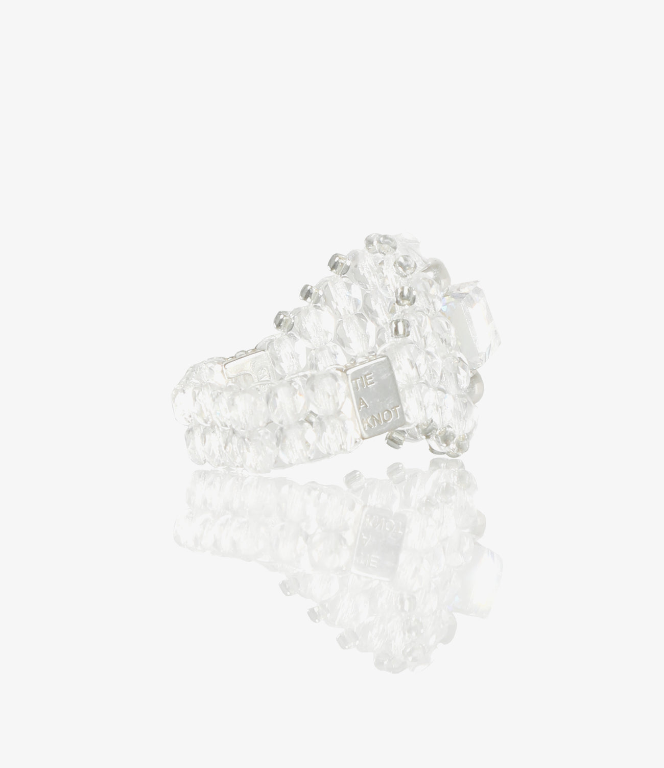 〈NEEDLES〉x〈TIE A KNOT〉Square Crystal Beads Ring