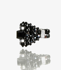 〈NEEDLES〉x〈TIE A KNOT〉Square Crystal Beads Ring