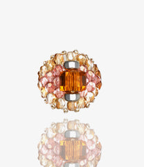 〈NEEDLES〉x〈TIE A KNOT〉Square Crystal Beads Ring