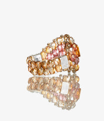 〈NEEDLES〉x〈TIE A KNOT〉Square Crystal Beads Ring