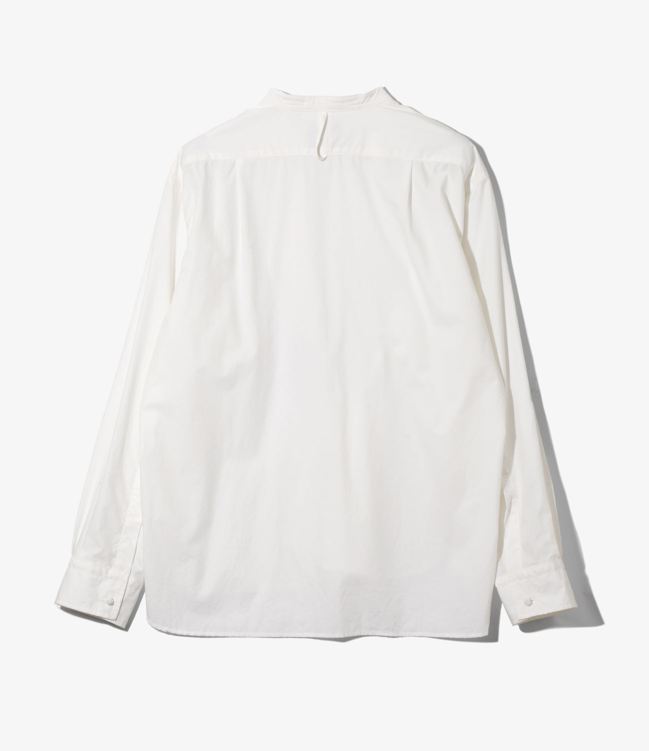 Band Collar Tuxedo Shirt-Typewriter