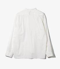 Band Collar Tuxedo Shirt-Typewriter