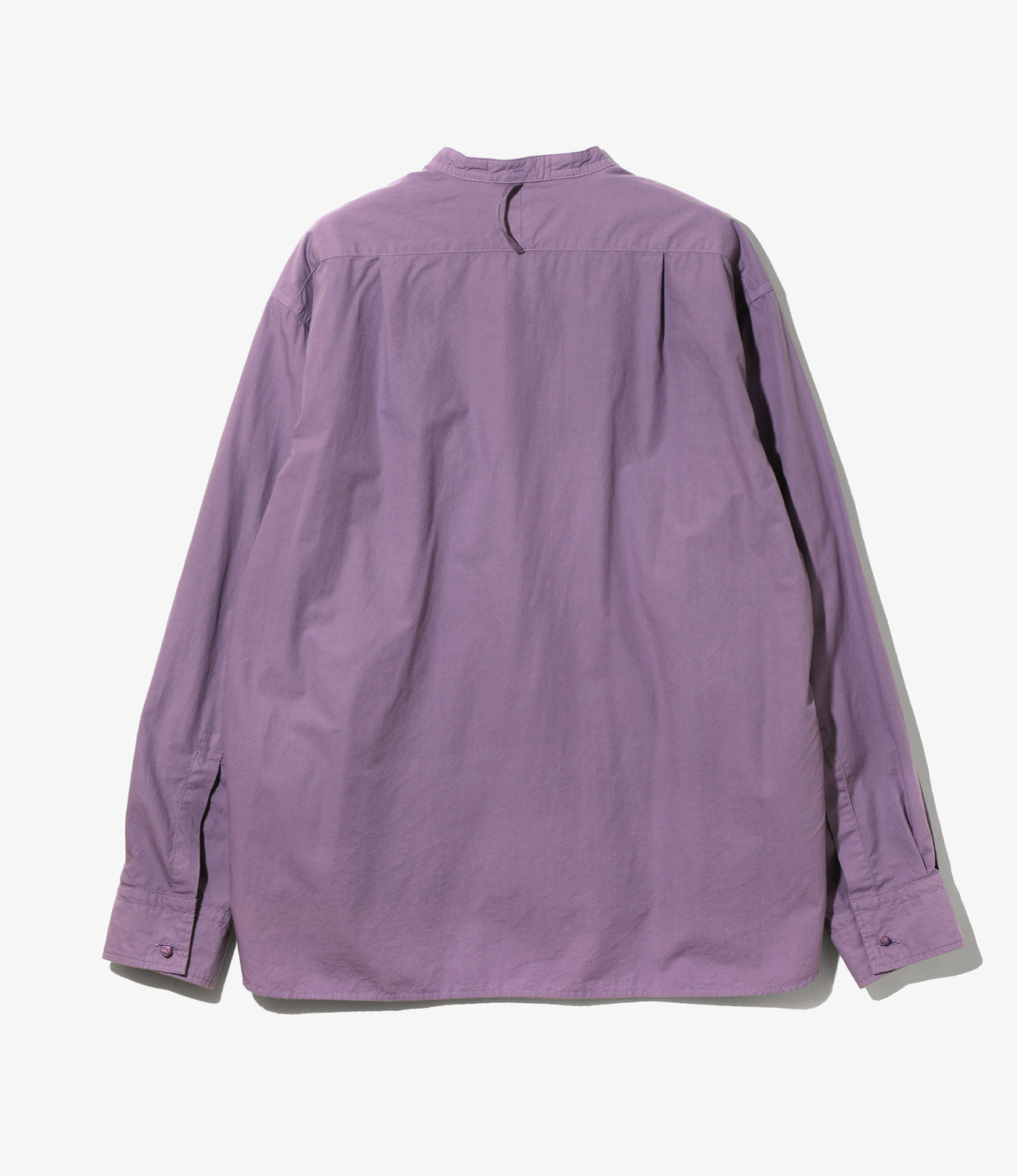 Band Collar Tuxedo Shirt-Typewriter