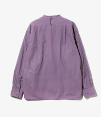 Band Collar Tuxedo Shirt-Typewriter