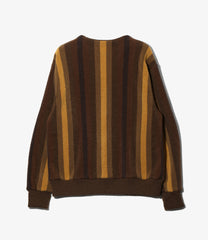 Knit Cardigan - Crepe Stripe / Gradation