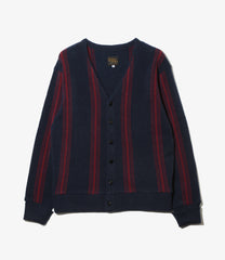 Knit Cardigan - Crepe Stripe / 2 Color