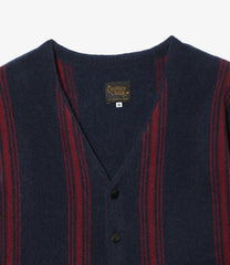 Knit Cardigan - Crepe Stripe / 2 Color