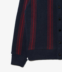 Knit Cardigan - Crepe Stripe / 2 Color