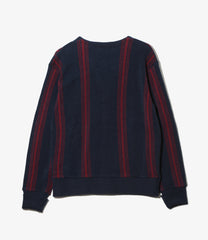 Knit Cardigan - Crepe Stripe / 2 Color
