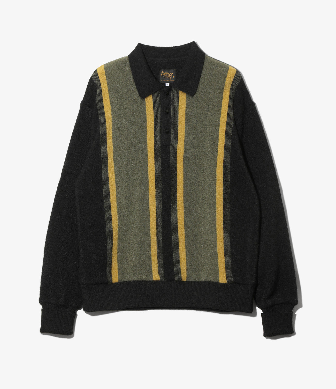 Knit Polo - Crepe Stripe / Front Thick Stripe