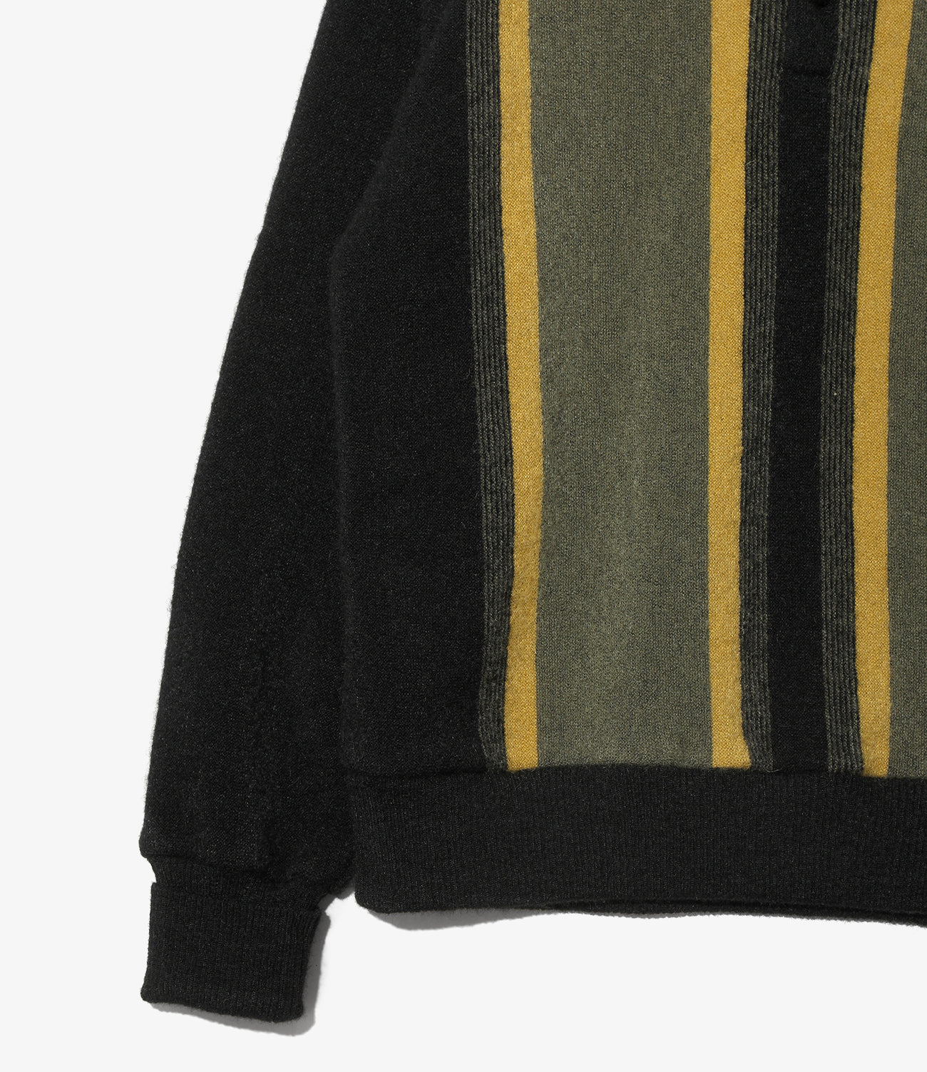 Knit Polo - Crepe Stripe / Front Thick Stripe