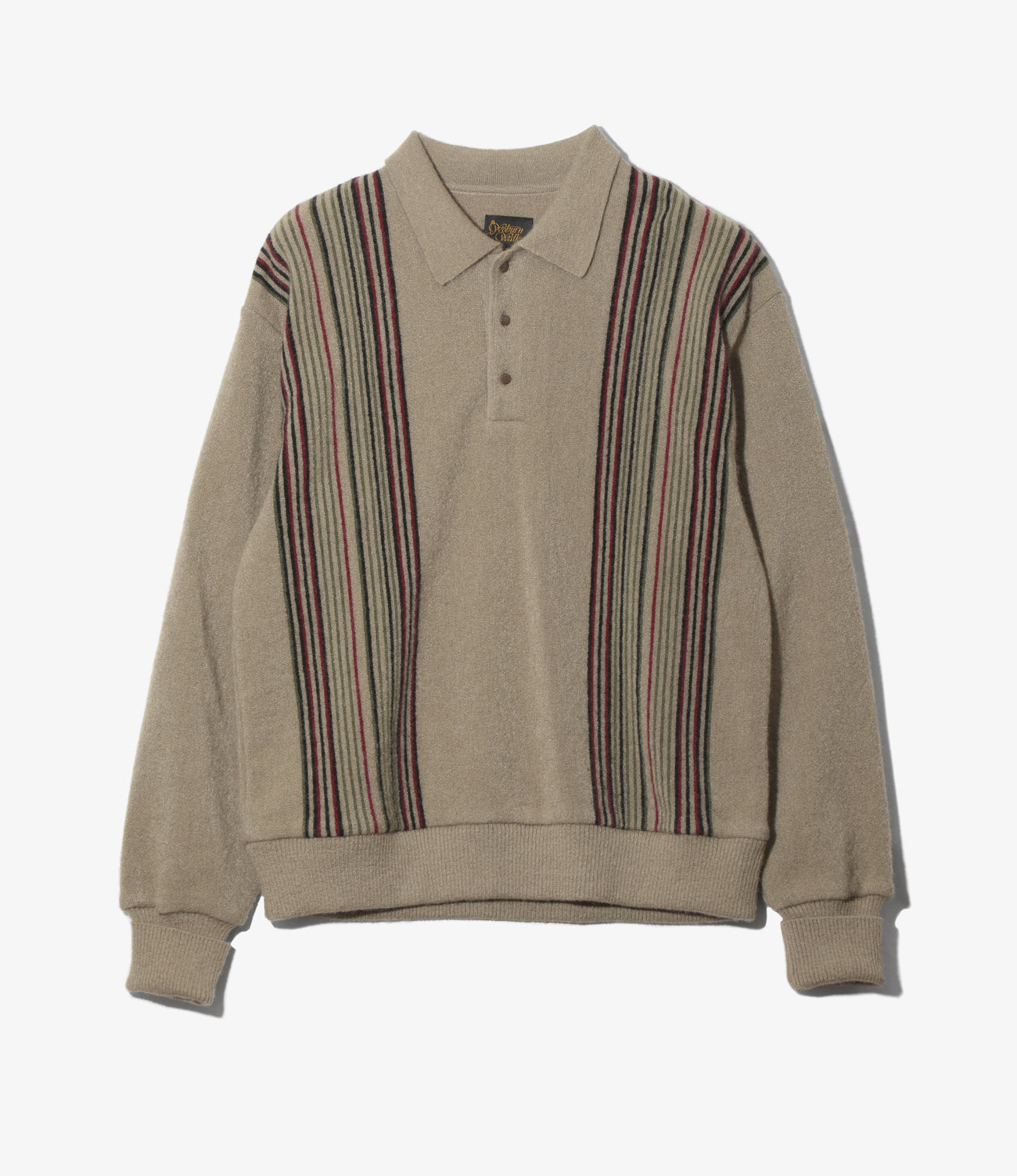 Knit Polo - Crepe Stripe / Front Thin Stripe