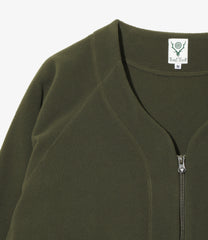 Zipped Cardigan - Poly Fleece