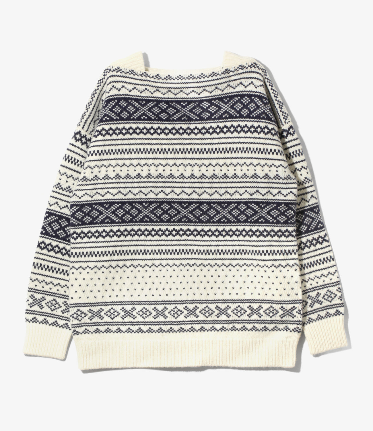 Loose Fit Square Neck Sweater - Nordic