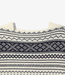 Loose Fit Square Neck Sweater - Nordic