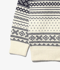 Loose Fit Square Neck Sweater - Nordic