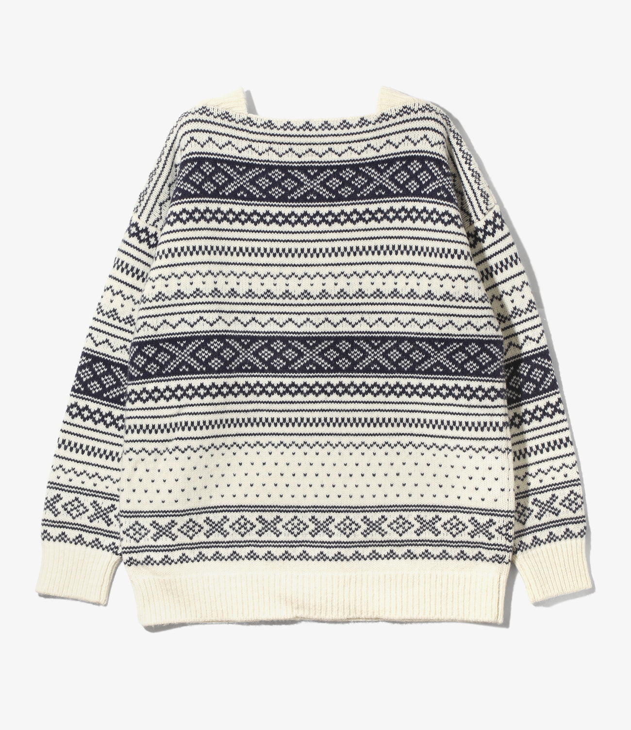 Loose Fit Square Neck Sweater - Nordic