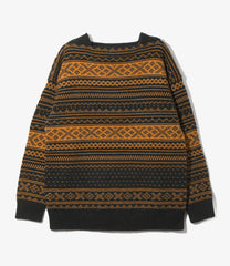 Loose Fit Square Neck Sweater - Nordic