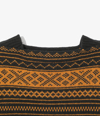 Loose Fit Square Neck Sweater - Nordic