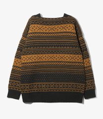 Loose Fit Square Neck Sweater - Nordic