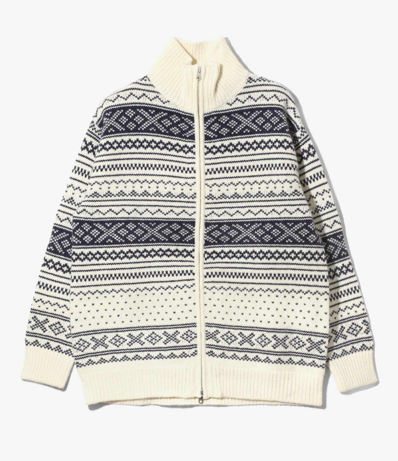 Loose Fit Zipped Sweater - Nordic