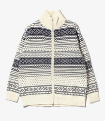 Loose Fit Zipped Sweater - Nordic