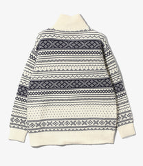 Loose Fit Zipped Sweater - Nordic
