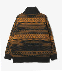 Loose Fit Zipped Sweater - Nordic