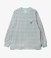 L/S Round Pocket Tee - Multi Stripe