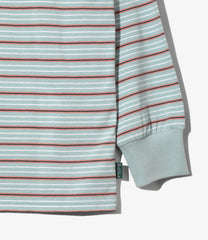 L/S Round Pocket Tee - Multi Stripe