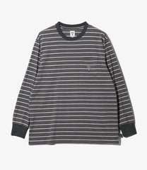 L/S Round Pocket Tee - Multi Stripe