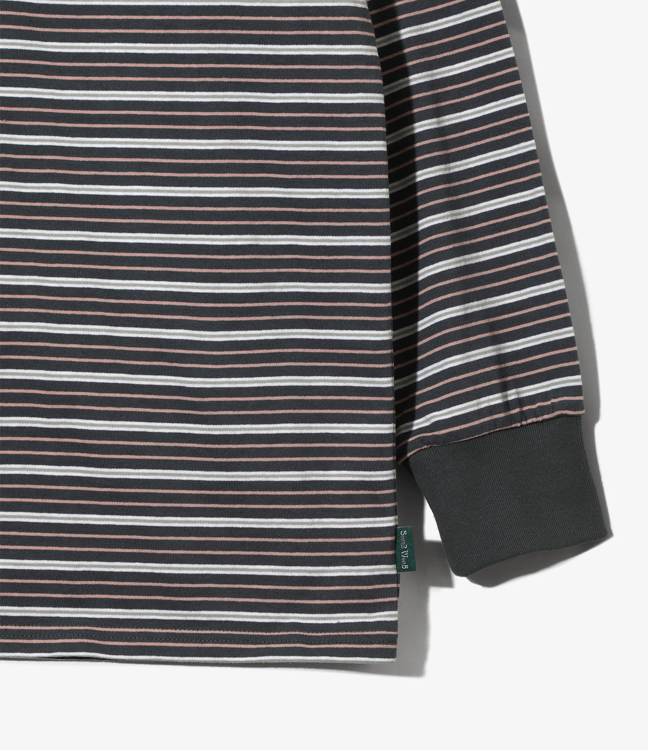 L/S Round Pocket Tee - Multi Stripe