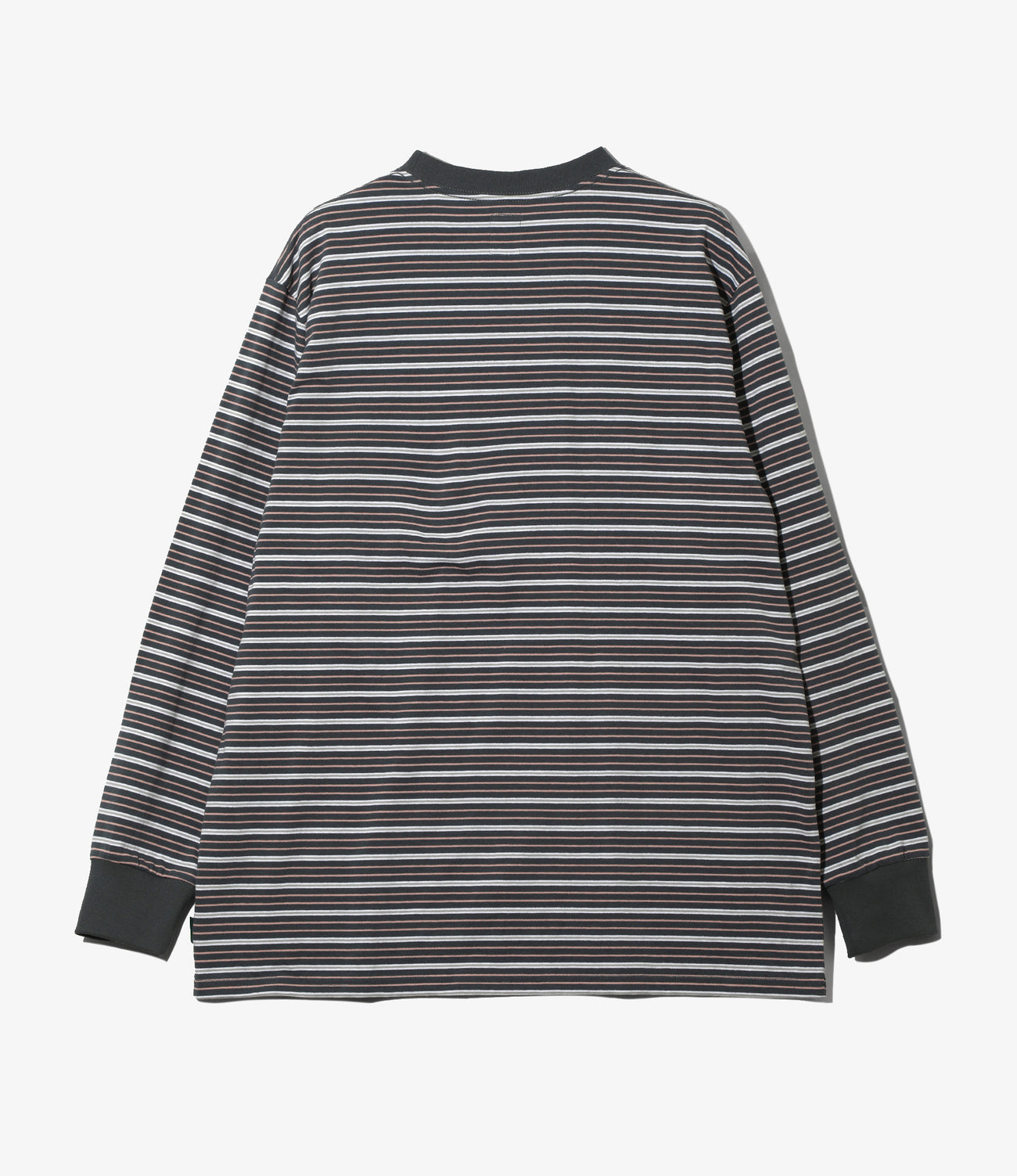 L/S Round Pocket Tee - Multi Stripe