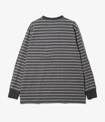 L/S Round Pocket Tee - Multi Stripe