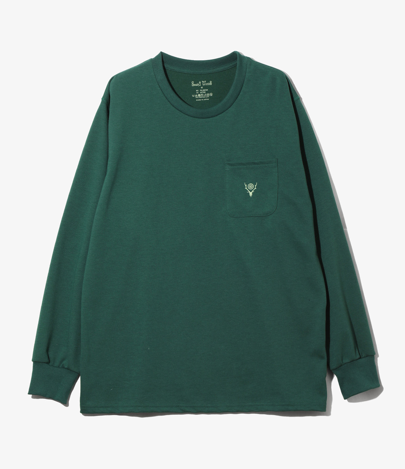 Long Sleeve  Round Pocket Tee - Circle Horn