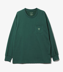 Long Sleeve  Round Pocket Tee - Circle Horn