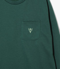 Long Sleeve  Round Pocket Tee - Circle Horn