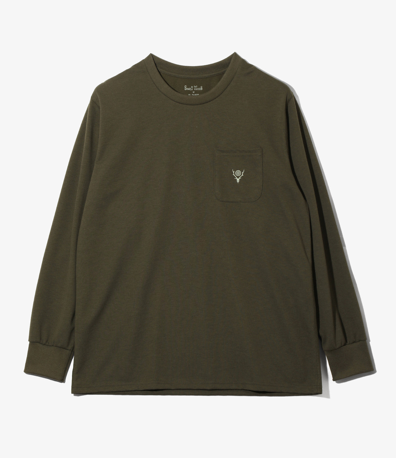 Long Sleeve  Round Pocket Tee - Circle Horn