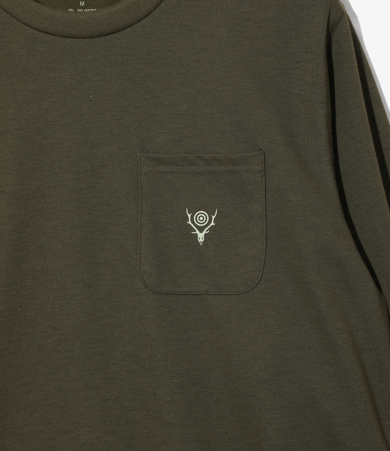 Long Sleeve  Round Pocket Tee - Circle Horn
