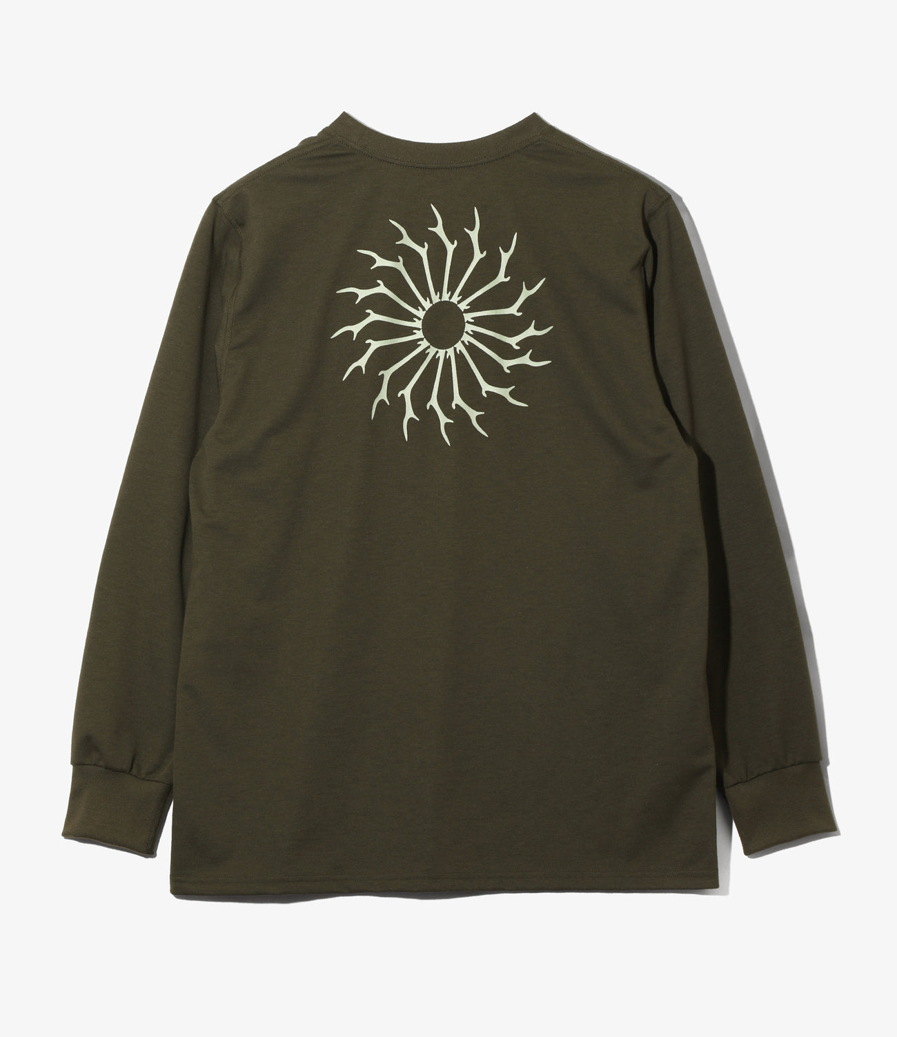 Long Sleeve  Round Pocket Tee - Circle Horn